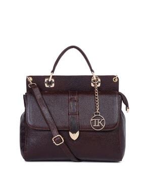 leather handbag with detachable strap