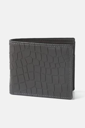 leather mens casual wear wallet - grey