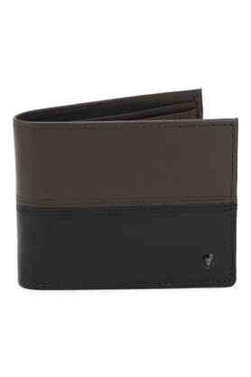 leather mens formal wear two fold wallet - multi