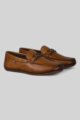 leather regular slipon men's casual shoes - tan