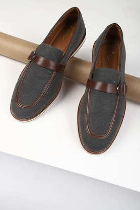 leather slipon men's casual shoe - stonewash blue