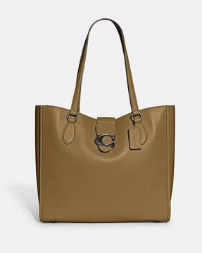 leather theo tote bag