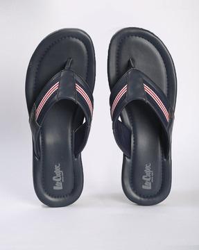 leather thong-strap flip-flops
