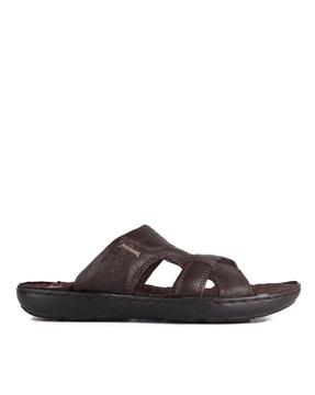 leather thong-style flip-flops