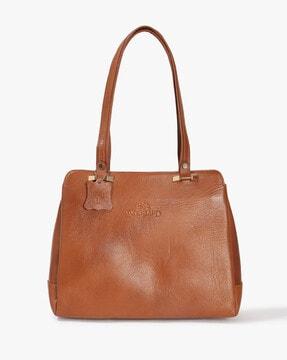 leather tote bag with zip closure