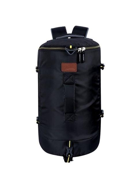 leather world 40 ltrs black medium convertible rucksack backpack