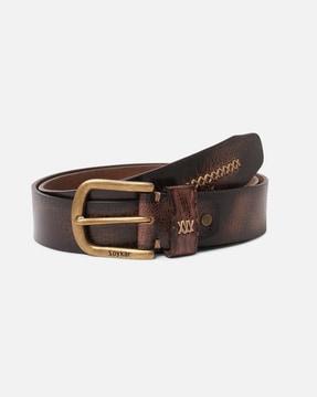 leather belt with buckle