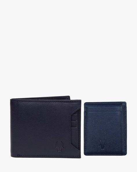 leather bi-fold wallet with card holder