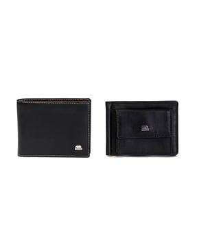 leather bi-fold wallet with card holder