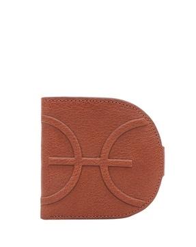 leather bi-fold wallet with flap closure