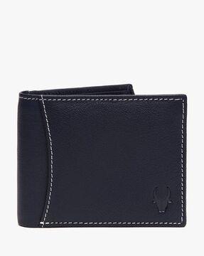 leather bi-fold wallet with pen