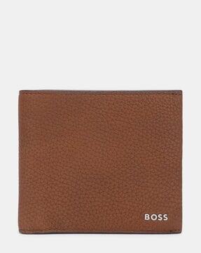 leather billfold wallet with embossed monograms