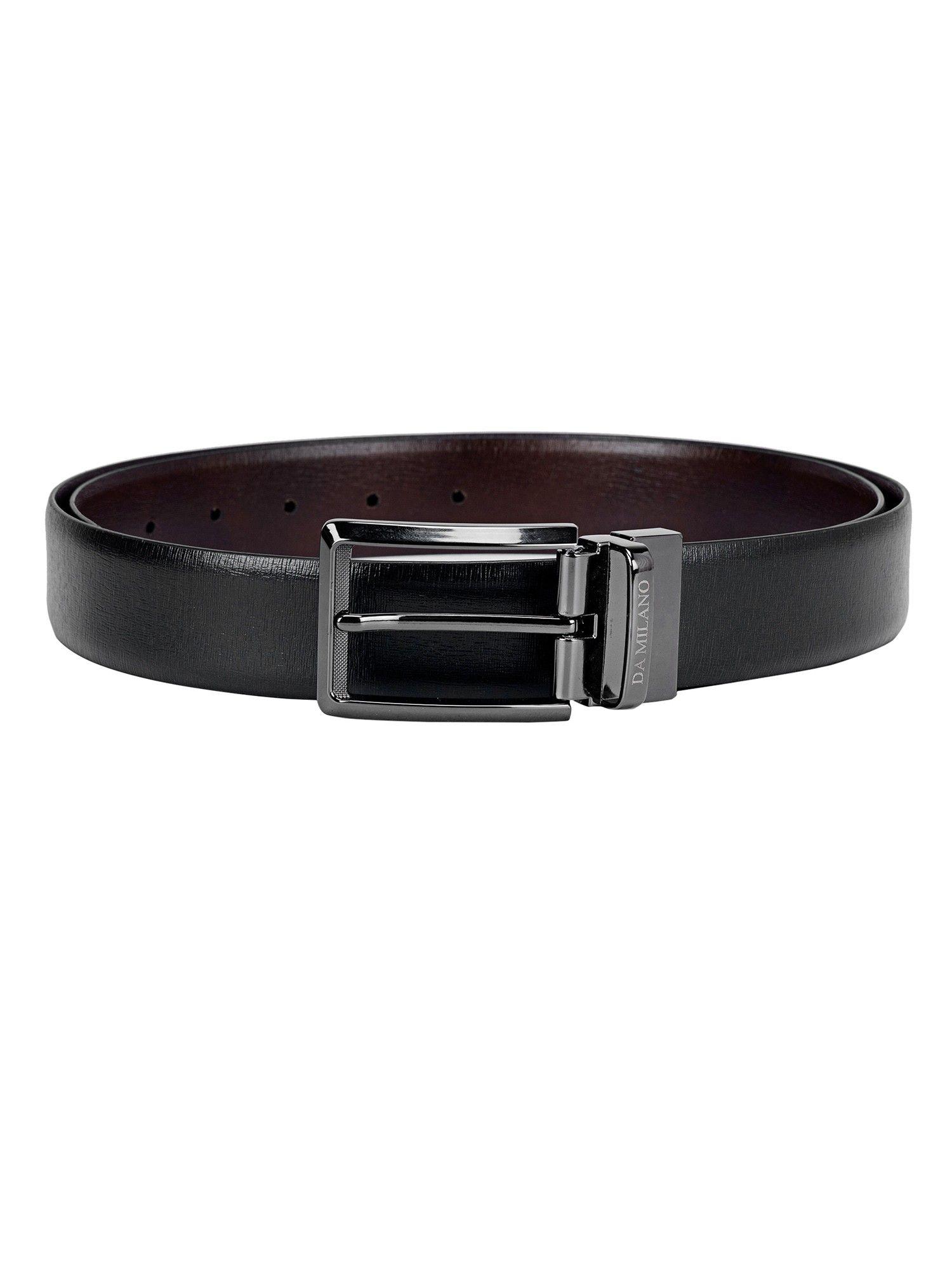 leather black & brown reversible belt bm-3287-35r-olaztec