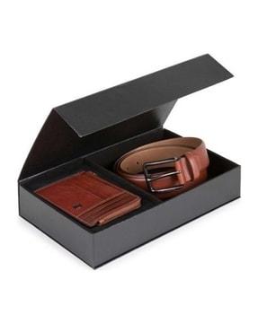 leather card holder with belt
