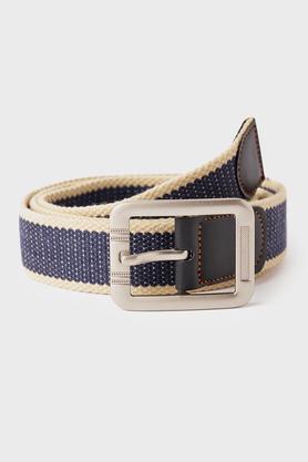 leather casual men's single side belt - blue