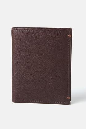 leather casual wear men's card holder - chocolate