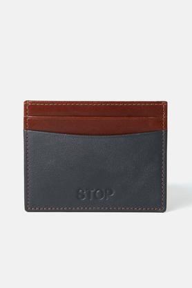 leather casual wear men's card holder - tan