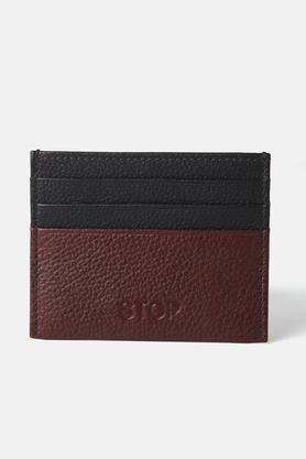 leather casual wear men's card holder - tan