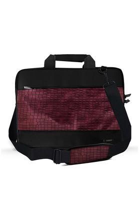 leather croc compact 13.3 - 14 inches laptop bag - red