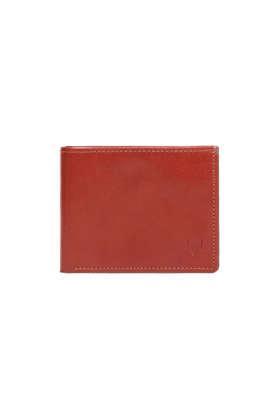 leather evolution w1 tan mens casual two fold wallet - orange