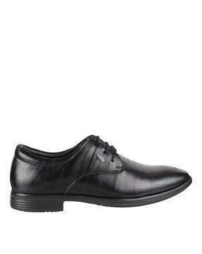 leather flat heeled derbys