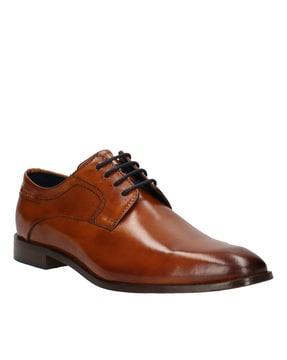 leather formal derby shoes