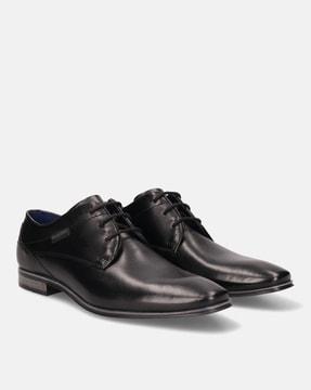 leather formal derby shoes