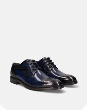 leather formal derby shoes