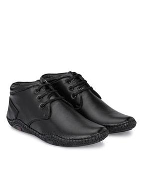 leather formal lace-up shoes