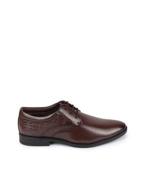 leather formal lace-up shoes