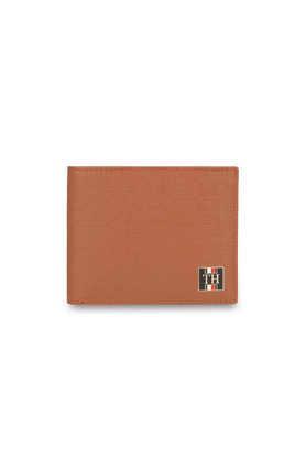 leather formal men two fold wallet - tan