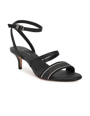 leather kitten heel sandals