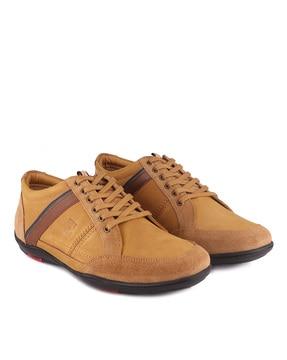 leather lace-up casual shoes