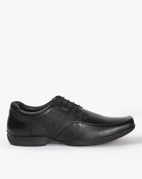 leather lace-up derby shoes