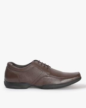 leather lace-up derby shoes
