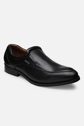 leather lace up men's formal shoes - black