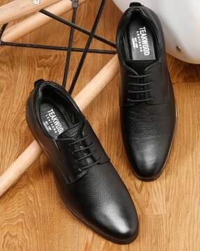 leather lace-up shoes