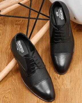 leather lace-up shoes