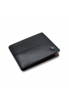 leather men's casual wear wallet - black