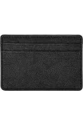 leather mens casual card holder - black