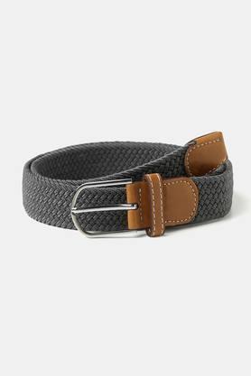 leather mens casual single side belt - grey