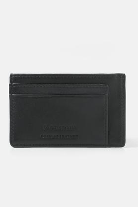 leather mens casual wear card holder - black