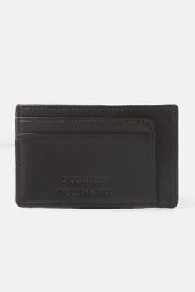 leather mens casual wear card holder - chocolate