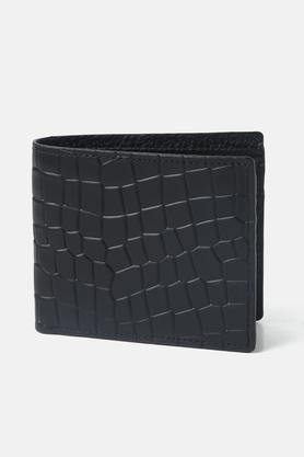 leather mens casual wear wallet - black