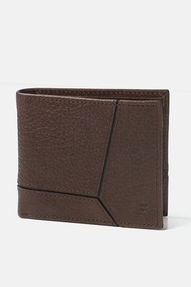 leather mens casual wear wallet - brown