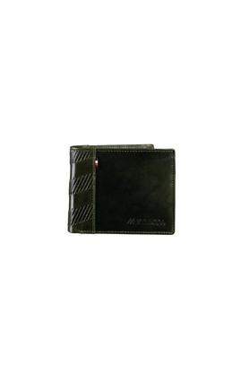 leather mens formal two fold wallet - green