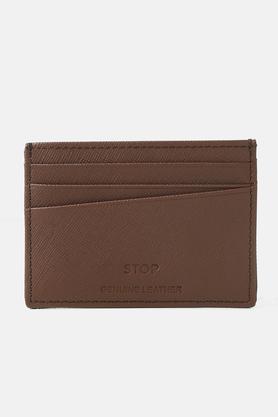 leather mens formal wear card holder - tan