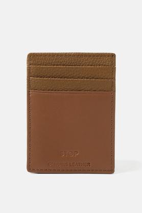 leather mens formal wear card holder - tan