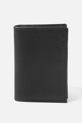 leather mens formal wear wallet - black