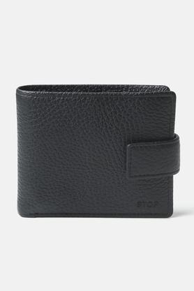 leather mens formal wear wallet - black